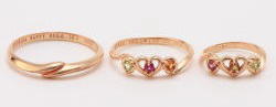 誕生石でつながる指輪セット