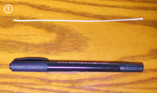 計測用ヒモとペン